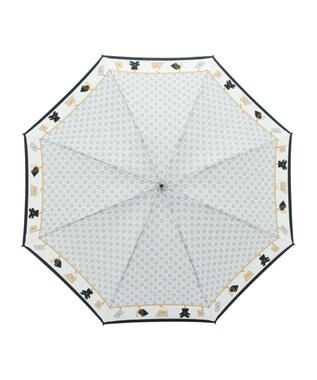 MOONBAT FURLA 折りたたみ傘 チャーム＆ロゴプリント UV 耐風 日本製 グレー