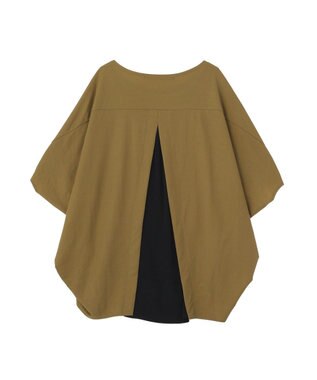 YECCA VECCA 異素材切替バックデザインプルオーバー Khaki
