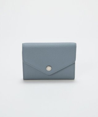 TOPKAPI 【Breath TOPKAPI】DUAL デュアル シュリンクレザー バイカラー 三つ折り 財布　薄型 / 軽量 ブルーグレー