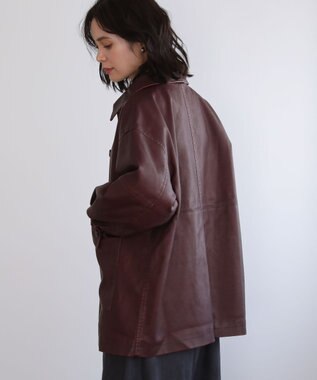 Green Parks ・ＥＬＥＮＣＡＲＥ　ＤＵＥ　フェイクレザーカバーオール Bordeaux