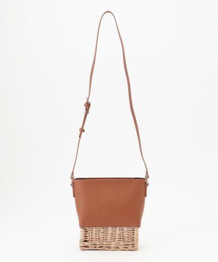 LA BAGAGERIE 【maison vert】【柳バスケット使用】コンビスクエアかごバッグ キャメル