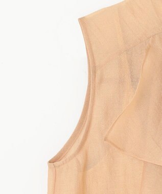 GRACE CONTINENTAL シアーボウタイノースリーブ ベージュ