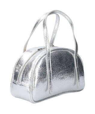 INTER-CHAUSSURES 【Christian Villa】異素材コンビミニボストンバッグ シルバーコンビ