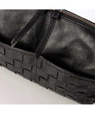 UNBILLION ピークスピーク PEAKS PEAK / 牛革レザーメッシュボディショルダー ブラック