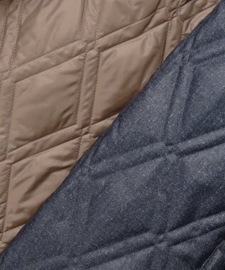 GOTAIRIKU 【仕事で着用可】ブライトシャンブレー キルティング ドレスダウン ネイビー系8