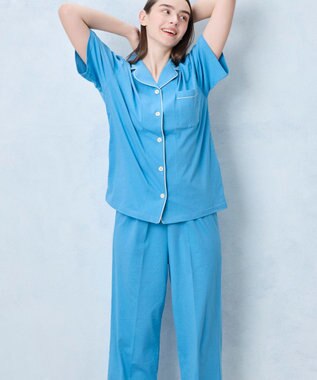 une nana cool 【綿100％】40ハイゲージ天竺半袖パジャマ MADE WITH LIBERTY FABRIC SX