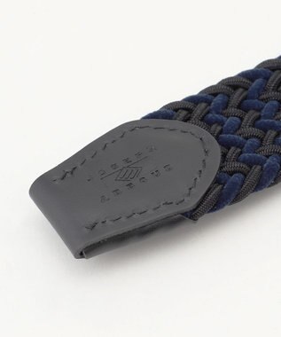 JOSEPH ABBOUD 【イタリア素材・日本製】ストレッチ ベロア ベルト ネイビー系