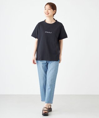 SHARE PARK LADIES センタープレスストレートデニム インディゴ