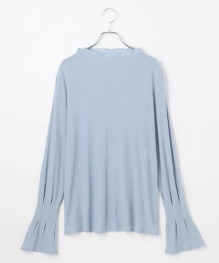 #Newans 【洗濯機可能】フレアカフスシアープルオーバー ブルー