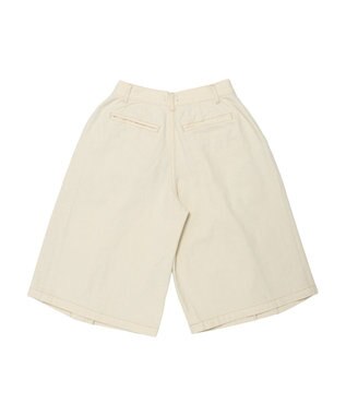 woadblue 【157】HALF TUCK SHORTS WHITE