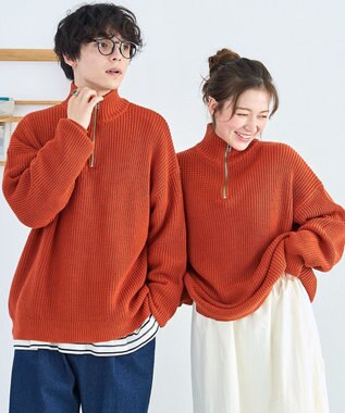  オーバーフィットハーフジッププルオーバー