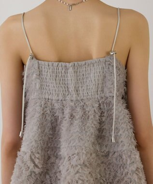 GRACE CONTINENTAL フラワーチュールキャミ グレー