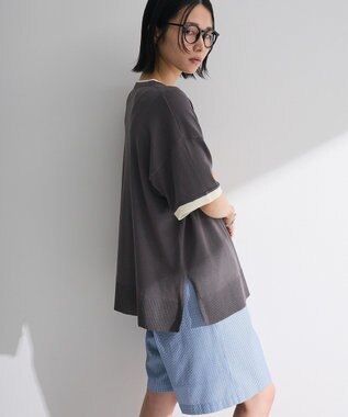 Green Parks 冷やっとすずやかレイヤーニットプルオーバ Gray