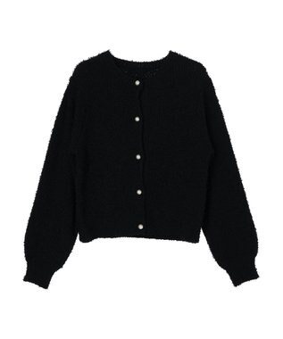 earth music&ecology カールヤーンカーディガン Black