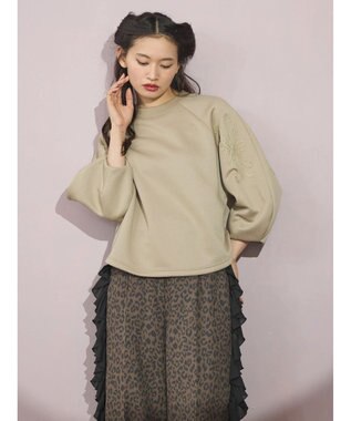 Green Parks ■ＥＳＣＡＲ　コードモチーフ刺繍プルオーバー Beige