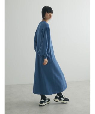 Green Parks armonia. 袖ボリュームニットワンピース Blue