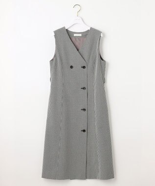 ANY SIS L 【2WAY】ジレラップ ワンピース モノトーンギンガム