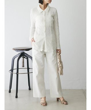 Green Parks AnriettMusee ふくれジャガードシャツ Off White