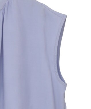 YECCA VECCA 【接触冷感】COOLバックピンタックブラウス Blue