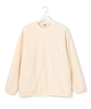 J.PRESS YORK STREET 【UNISEX】フリースクルーネックプルオーバー ベージュ系