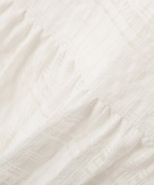 Green Parks シアーチェックシャツワンピース Off White