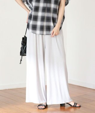 Green Parks シアーワイドパンツ Light Gray