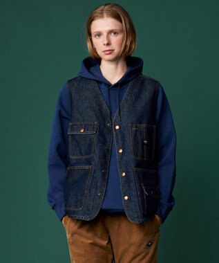 JOSEPH ABBOUD MOUNTAIN 【軽量/ソフト/イージーケア】ソフトダンボール ニット パーカー ネイビー系