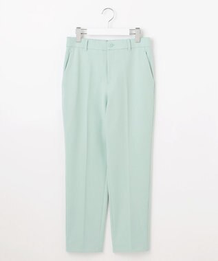 自由区 【撥水加工・洗える】TRギャバ裏起毛テーパード パンツ アイスグリーン