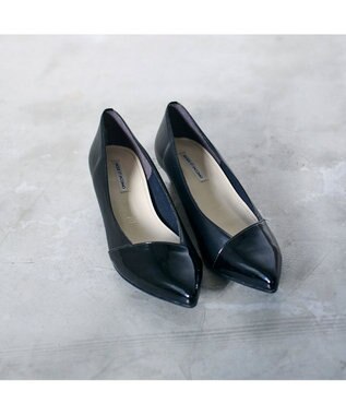 MODE ET JACOMO <MODE ET JACOMO>ポインテッドウェッジソールパンプス ブラック