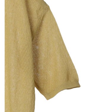 Green Parks 透かし編み肩あきニットプルオーバー Light Khaki