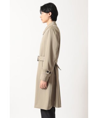 DAKS ウールギャバジン オーバーサイズステンカラーコート キャメル