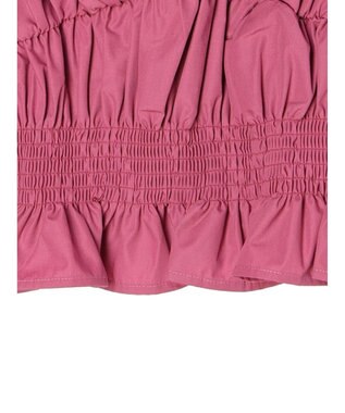 Green Parks シャーリングデザインコルセット風ブラウス Pink