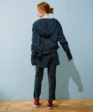 San-ai Resort（三愛水着楽園） WEB限定商品ショートラッシュパーカー付きリブタンキニ水着+レギンス付き5点セット【Beach Queen（ビーチクイーン）】 ブラック