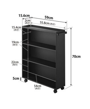 tower ハンドル付き隠せるコミックラック タワー ブラック ブラック