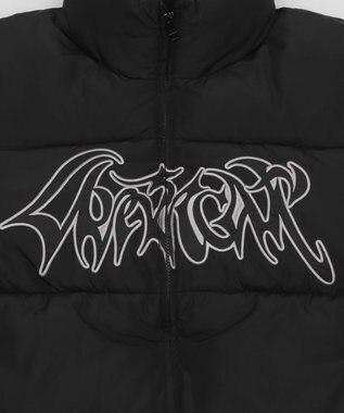 WEGO 【ユニセックス着用ITEM/MLサイズ展開】パファーグラフィックブルゾン ブラック