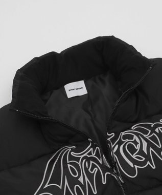 WEGO 【ユニセックス着用ITEM/MLサイズ展開】パファーグラフィックブルゾン ブラック