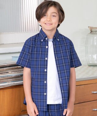 J.PRESS KIDS 【110-130cm】マドラスチェックシャツ ネイビー系5