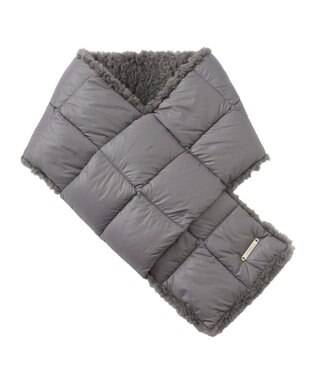 MOONBAT FURLA 【リバーシブル】フェイクファー×ダウンマフラー ボア ダークグレー