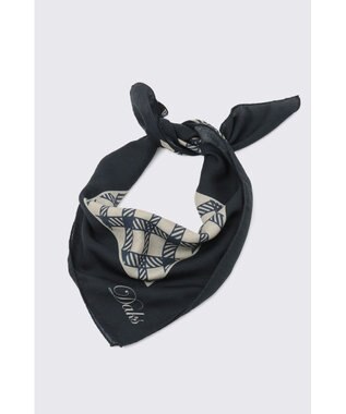 DAKS ウールシルクブレンドスクエアストール ネイビー