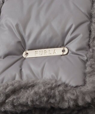 MOONBAT FURLA 【リバーシブル】フェイクファー×ダウンマフラー ボア ダークグレー