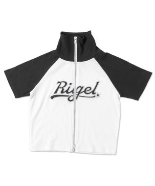 WEGO ダブルジップワッペンロゴラグランT ブラック