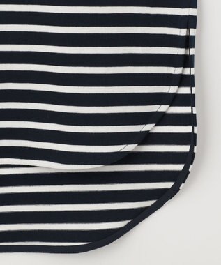 UNFILO L 撥水汗ジミ防止ボーダーT ネイビー系1