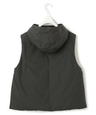 ICB L 【撥水加工】ADSダウン フーデット ベスト チャコールグレー系