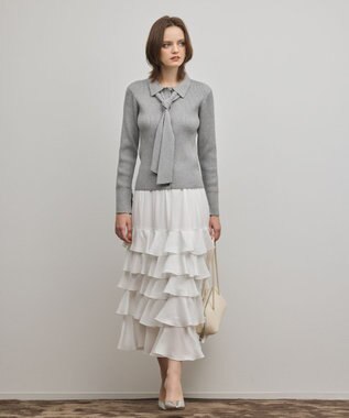 GRACE CONTINENTAL ティアードフリルスカート ホワイト