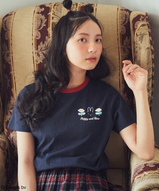 earth music&ecology ｍｉｆｆｙ／ｅａｒｔｈ　Ｒｏｓｅ　ｒｉｎｇｅｒ　Ｔｅｅ Navy