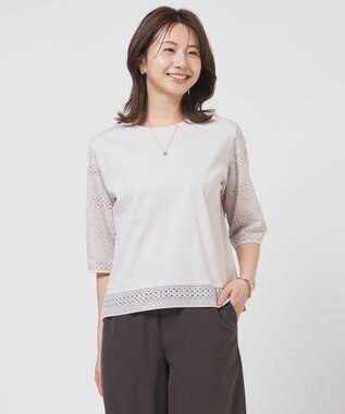 J.PRESS LADIES S スムースジャージー 刺繍 カットソー