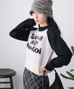 WEGO ジャガードショートニットプルオーバー 柄1