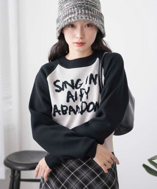 WEGO ジャガードショートニットプルオーバー 柄1