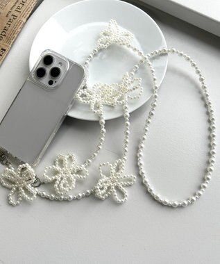 WEGO フラワーモチーフビーズストラップ 柄1