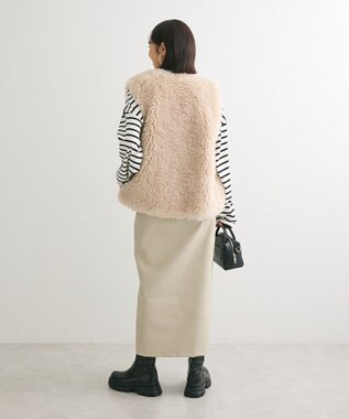 Green Parks ・ＥＬＥＮＣＡＲＥ　ＤＵＥフェイクレザーＷ－ＺＩＰスカー Ivory